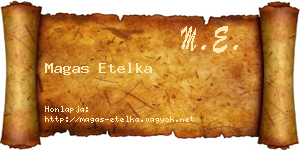 Magas Etelka névjegykártya