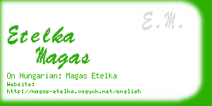 etelka magas business card